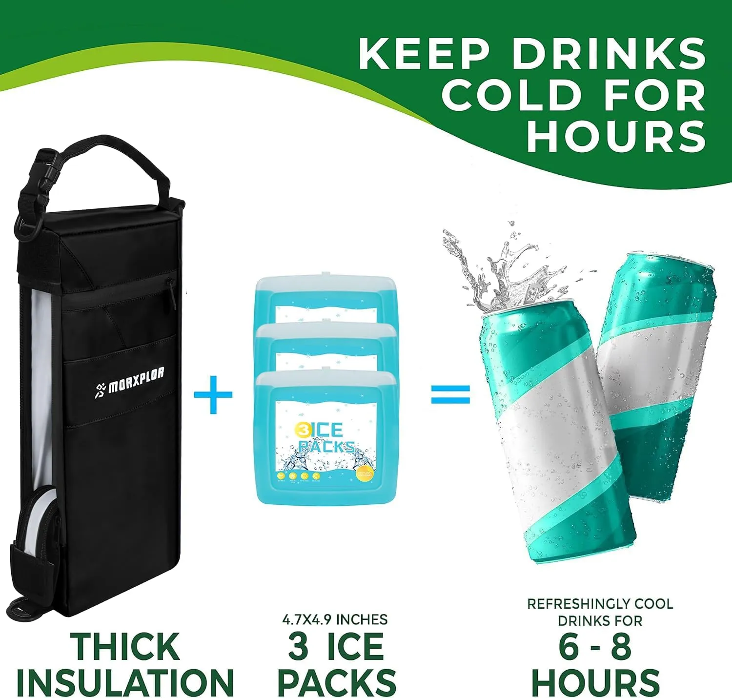 Golf Cooler Bag - 6 Can Insulated Beer Sleeve Soft Cooler, Small Hidden Golf Cart Accessories for Men,Golf Club Bag Accessories