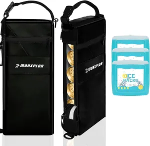 Golf Cooler Bag - 6 Can Insulated Beer Sleeve Soft Cooler, Small Hidden Golf Cart Accessories for Men,Golf Club Bag Accessories