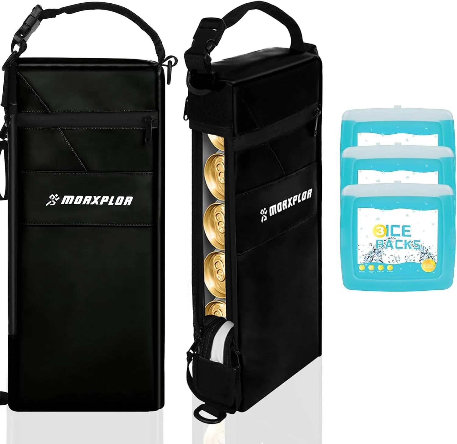 Golf Cooler Bag - 6 Can Insulated Beer Sleeve Soft Cooler, Small Hidden Golf Cart Accessories for Men,Golf Club Bag Accessories