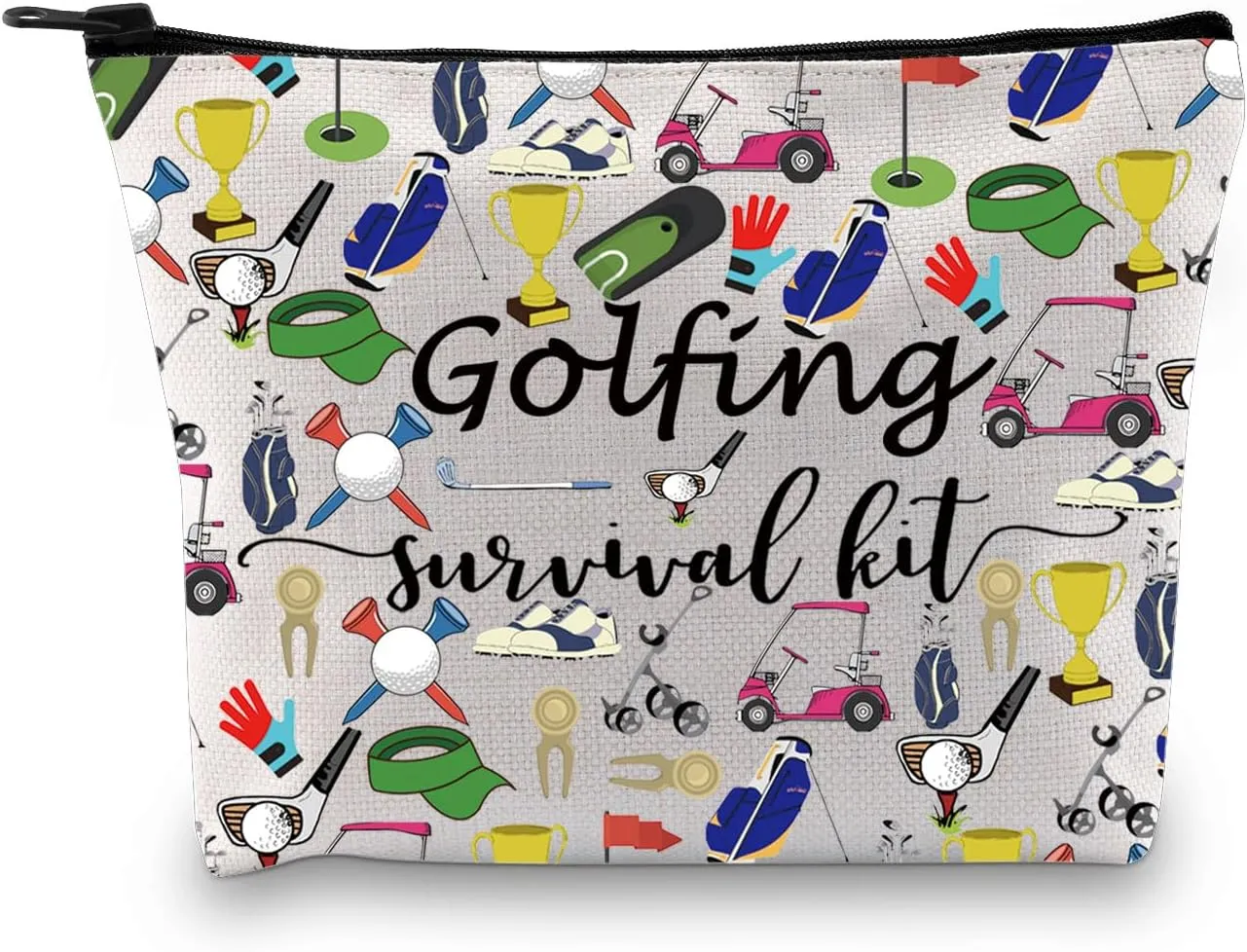 Golfing Survival Kit Makeup Bag Golfing Gift Golf Accessories Gift for Mom Golfer Humor