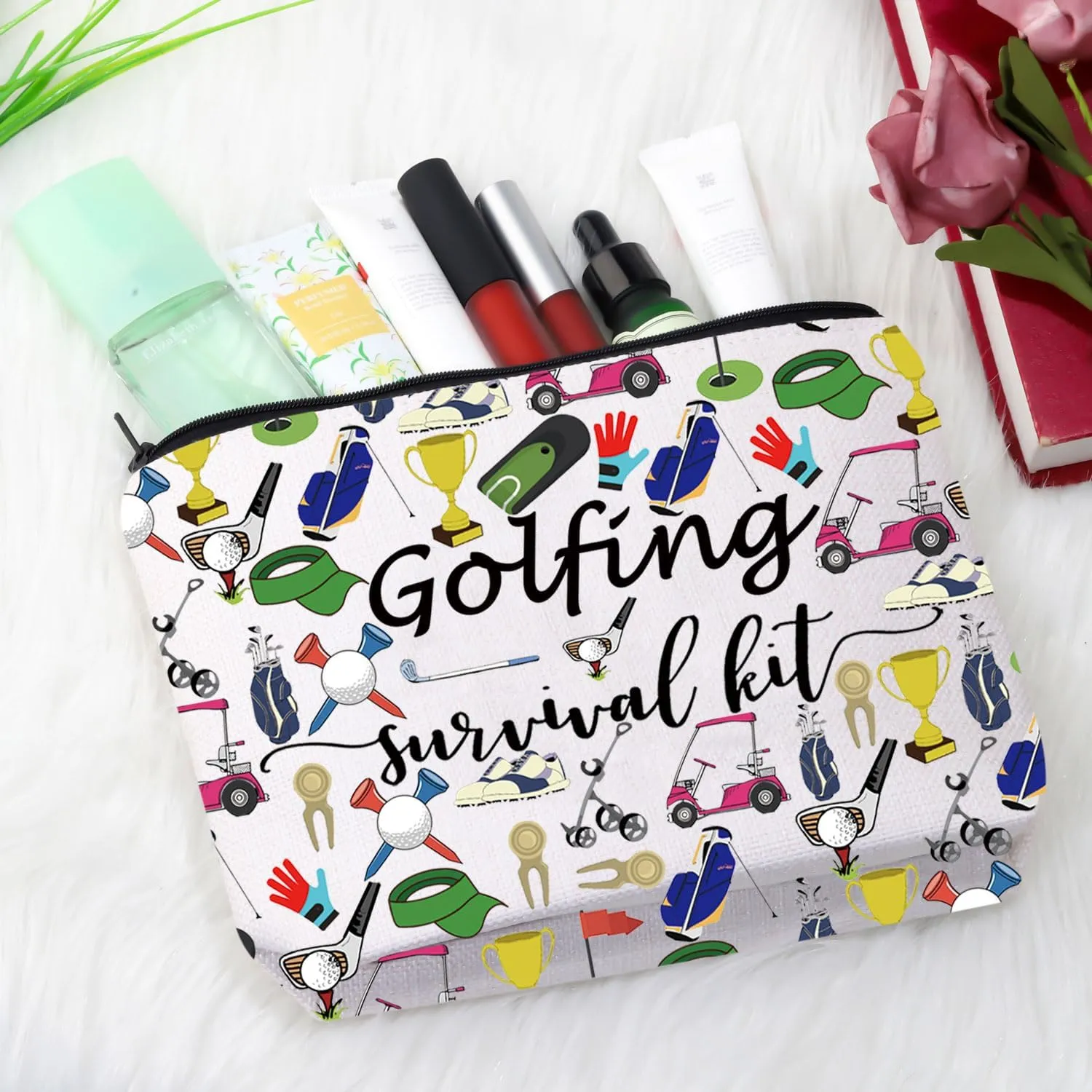 Golfing Survival Kit Makeup Bag Golfing Gift Golf Accessories Gift for Mom Golfer Humor