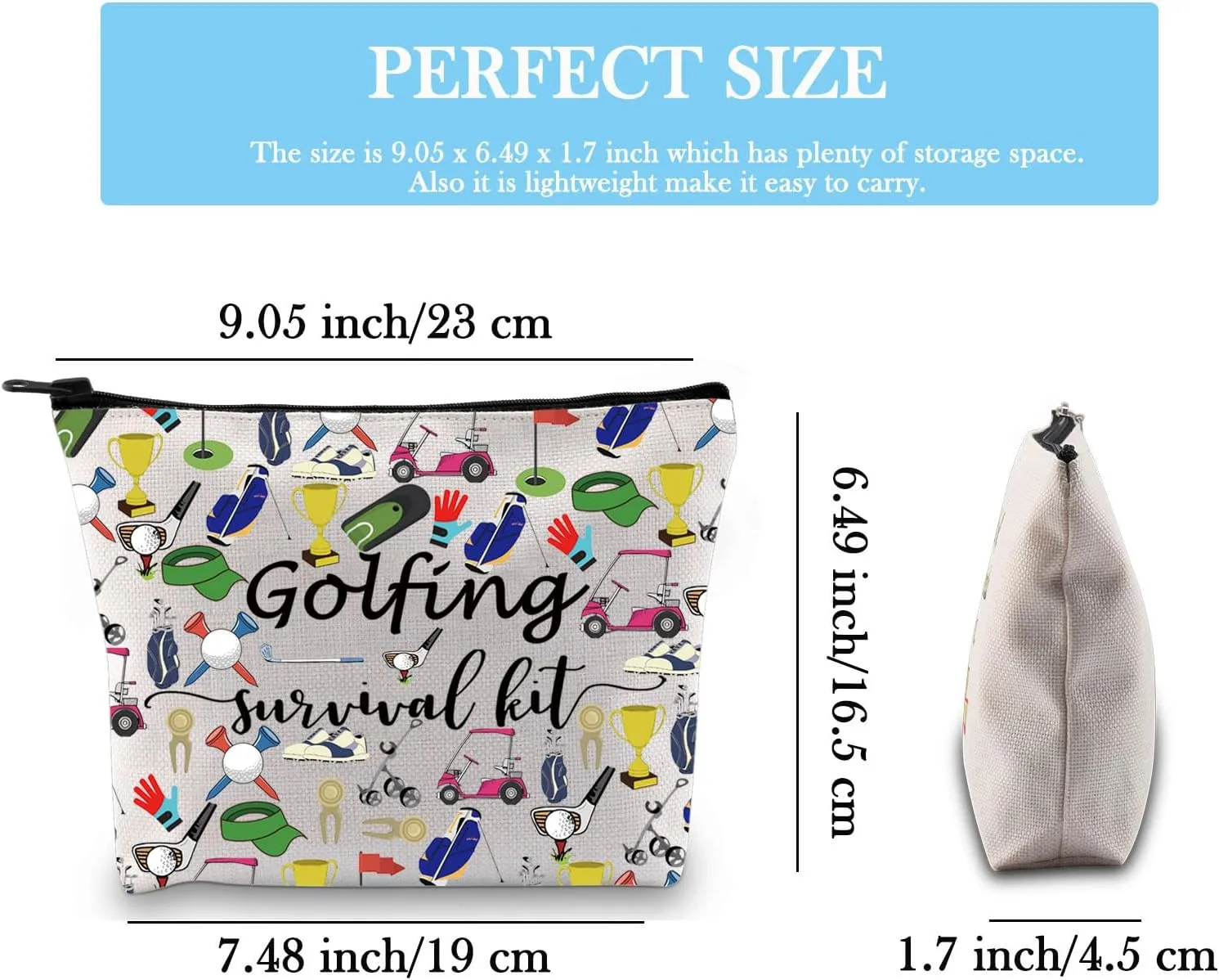 Golfing Survival Kit Makeup Bag Golfing Gift Golf Accessories Gift for Mom Golfer Humor