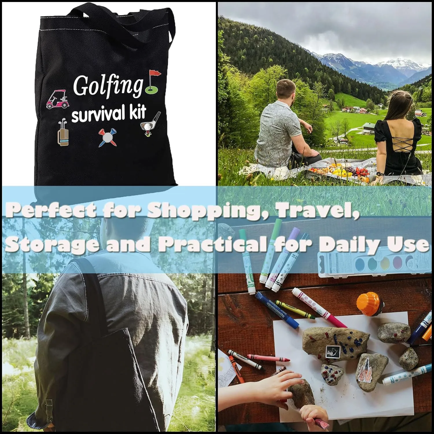 Golfing Survival Kit Makeup Bag Golfing Gift Golf Accessories Gift for Mom Golfer Humor