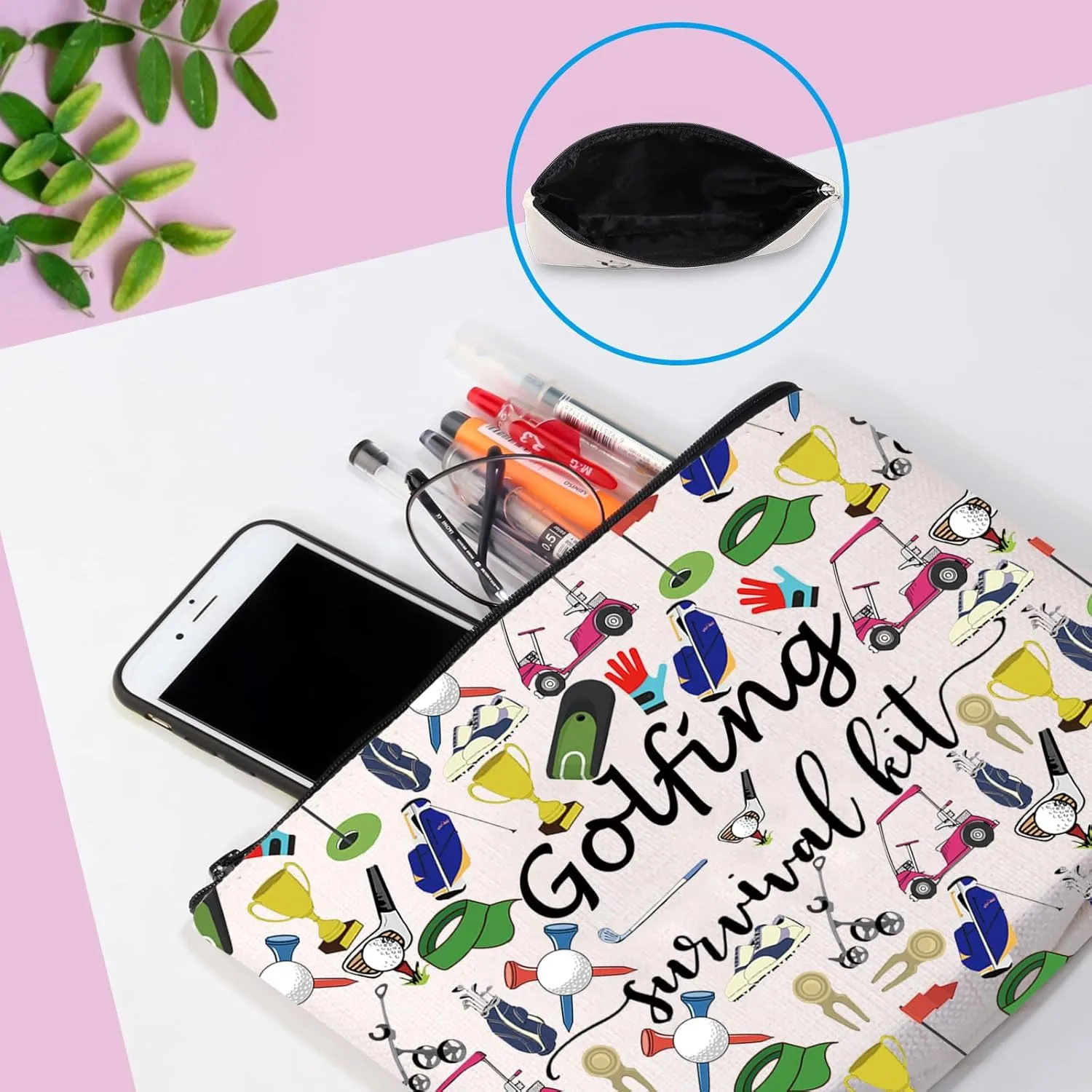 Golfing Survival Kit Makeup Bag Golfing Gift Golf Accessories Gift for Mom Golfer Humor