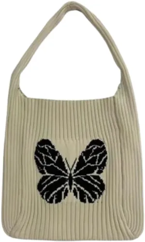 Goth Crochet Bag Gothic Beach Bag Y2k Butterfly Hobo Bag Grunge Accessories Alt Accessories Emo Stuff