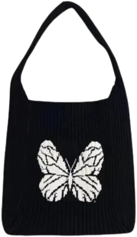 Goth Crochet Bag Gothic Beach Bag Y2k Butterfly Hobo Bag Grunge Accessories Alt Accessories Emo Stuff