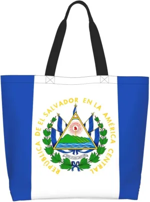 Guatemala El Salvador Flag Women's Tote Bag Large Capacity Single Shoulder Bags Handbag for Shopping Work