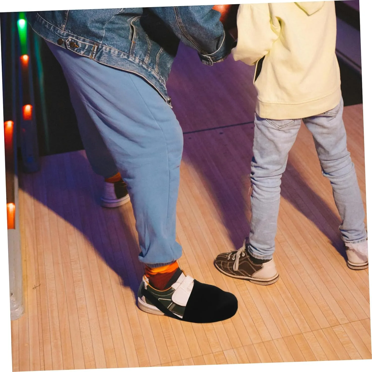 HANABASS Bowling Shoe Covers Slide Gonflable Bowling Shoes Covers Ball Slip Bowling Tape Thumb Bowling Shoes Mens
