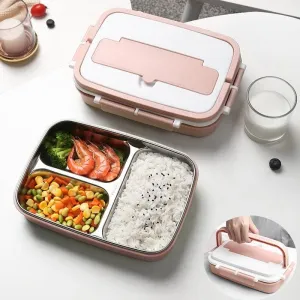 Handle Thermal Food Container With Compartments