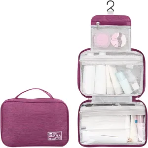 Hanging Toiletry Bags for Traveling,10" X 6.5" Makeup Bag Large,Foldable Portable Large Capacity Travel Toiletries Bag with Compartment,Water-Resistant Cosmetic Travel Bag,Travel Accessories