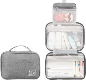 Hanging Travel Toiletry Bag for Men,10" X 6.5" Travel Makeup Bag,Large Capacity Foldable Portable Toiletries Travel Bag with Compartment,Water-Resistant Cosmetic Travel Bag,Travel Essentials