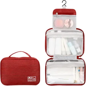 Hanging Travel Toiletry Bag,10" X 6.5" Makeup Bag Large,Portable Foldable Large Capacity Travel Bag for Toiletries,Waterproof Travel Cosmetic Bag,Travel Essentials