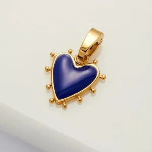 Heart charm - Blue