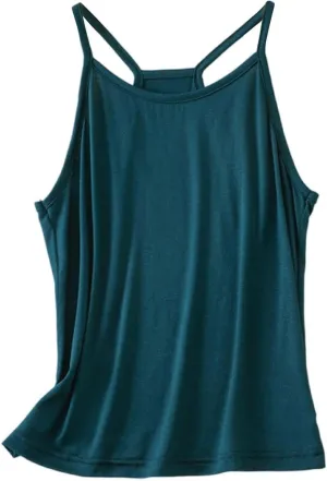Heevina Tank Top Women Racerback Spaghetti Strap Camisole Comfy Vest Sleeveless Basic Cami Tops Summer Casual