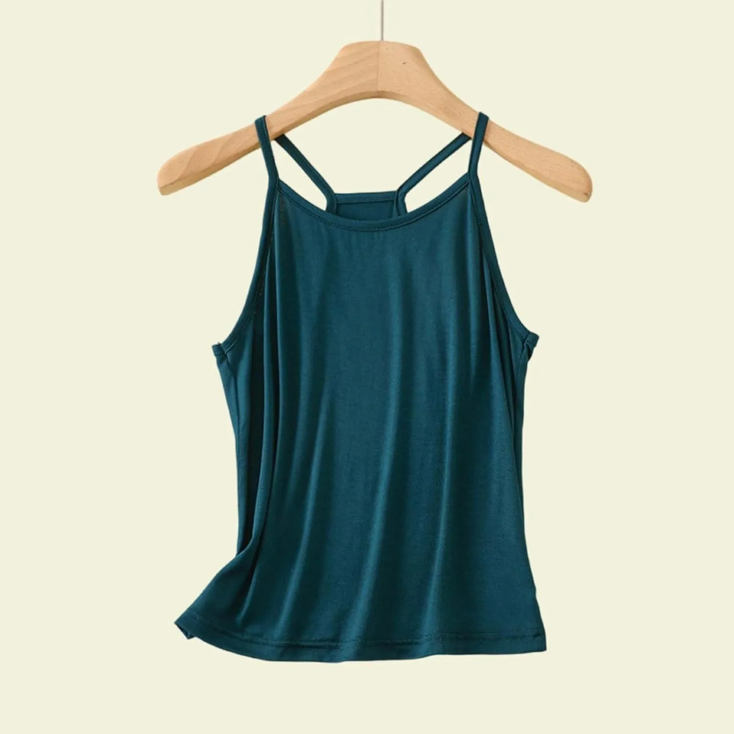 Heevina Tank Top Women Racerback Spaghetti Strap Camisole Comfy Vest Sleeveless Basic Cami Tops Summer Casual