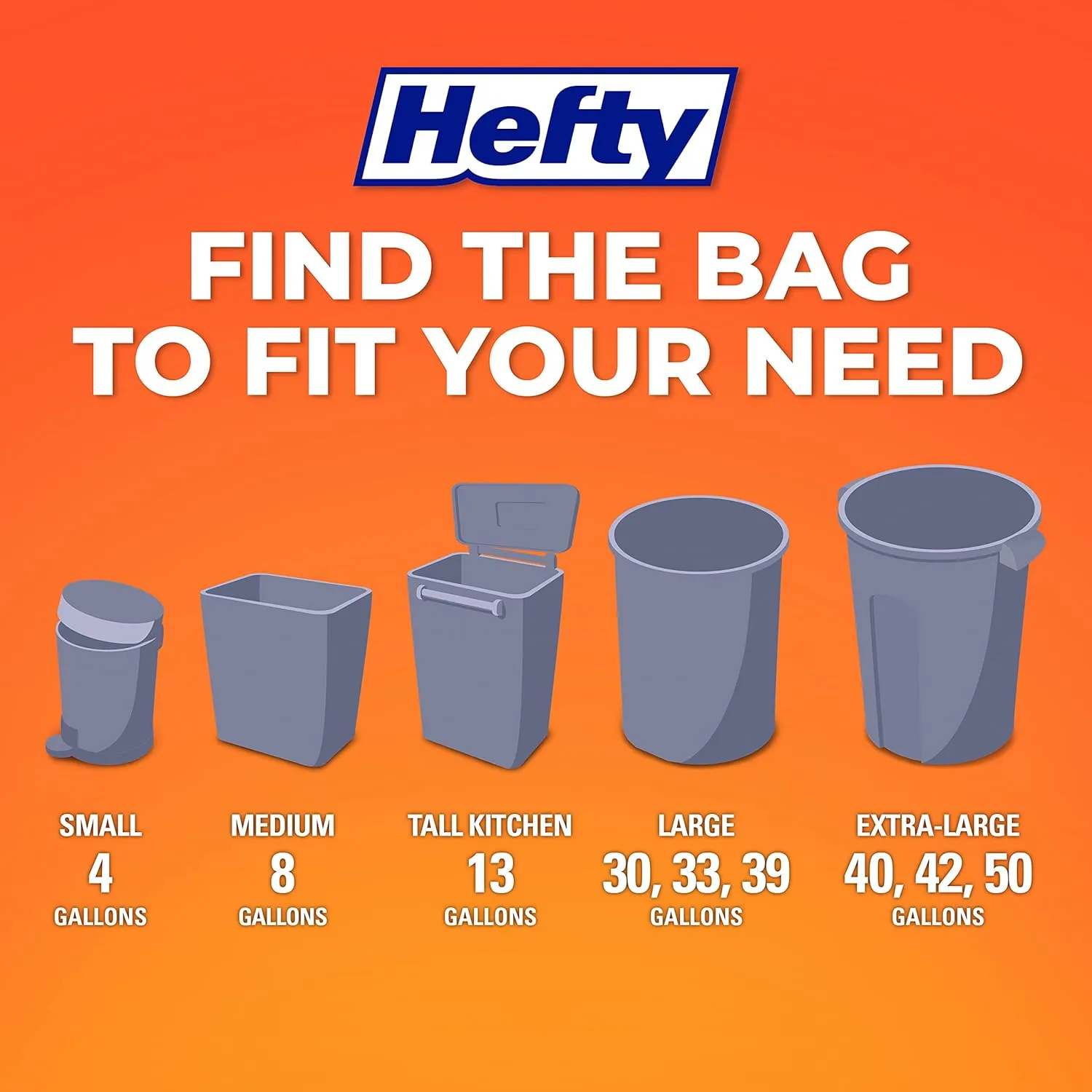 Hefty Medium Trash Bags, Fabuloso Scent, 8 Gallon, 26 Count
