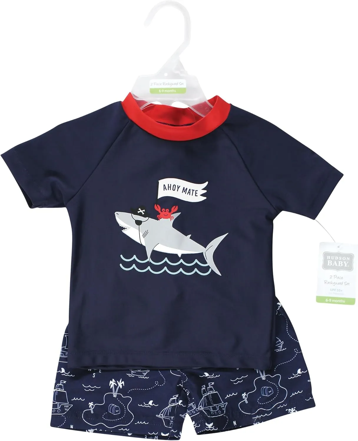 Hudson Baby Unisex Baby Swim Rashguard Set
