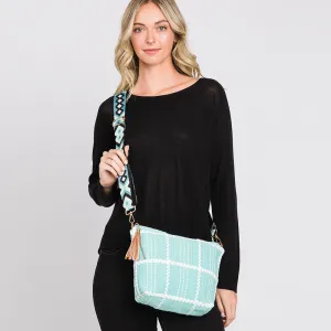 iLLASPARKZ Check Patterned Tassel Crossbody Bag