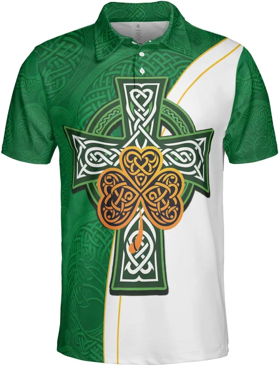 Irish Golf Polo Shirts for Men - St Patricks Day Mens Golf Shirts Short Sleeve Fit Tennis T-Shirt HN03