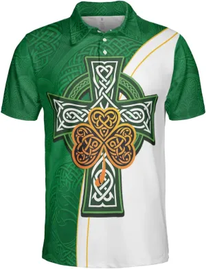 Irish Golf Polo Shirts for Men - St Patricks Day Mens Golf Shirts Short Sleeve Fit Tennis T-Shirt HN03