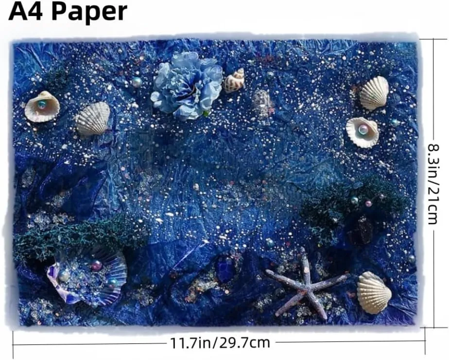 Ita Bag Decoration Accessories DIY Ita Bag Pins Background Paper Filler Accessories (Deep Sea Merfolk Material Pack)