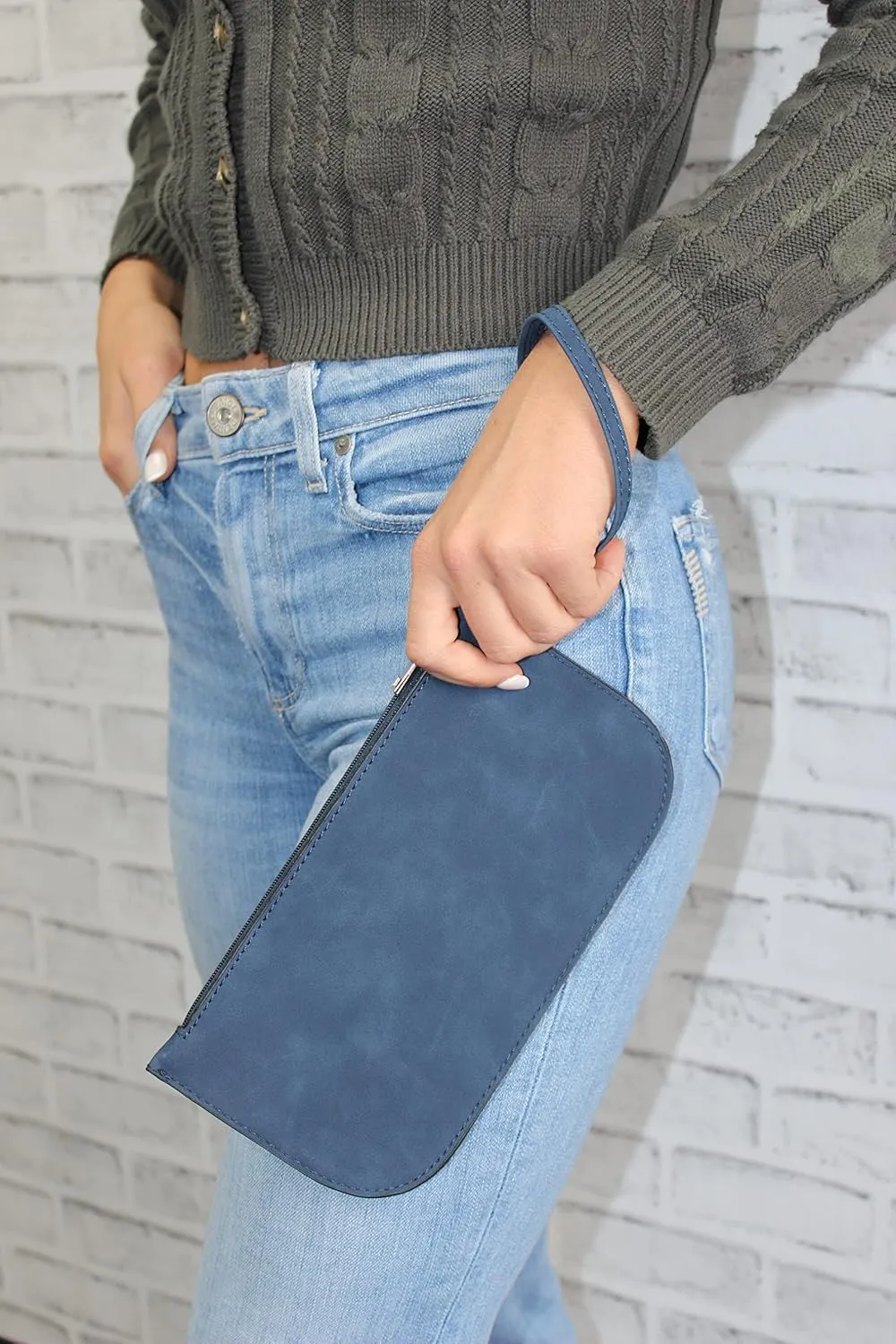 K. Carroll Accessories Faux Suede Wristlet