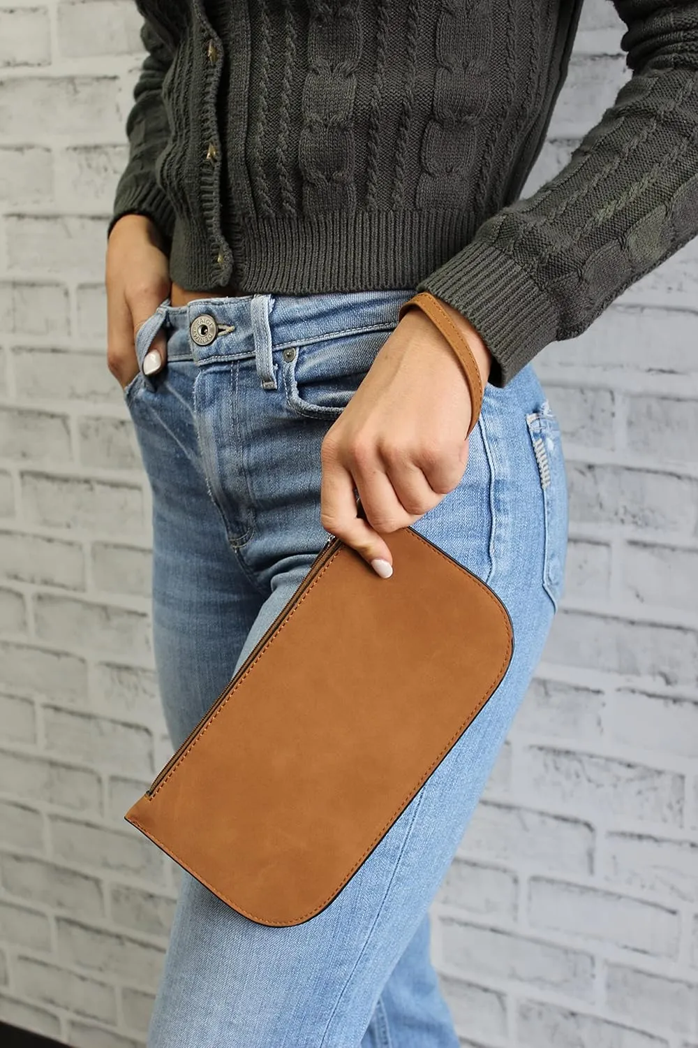 K. Carroll Accessories Faux Suede Wristlet
