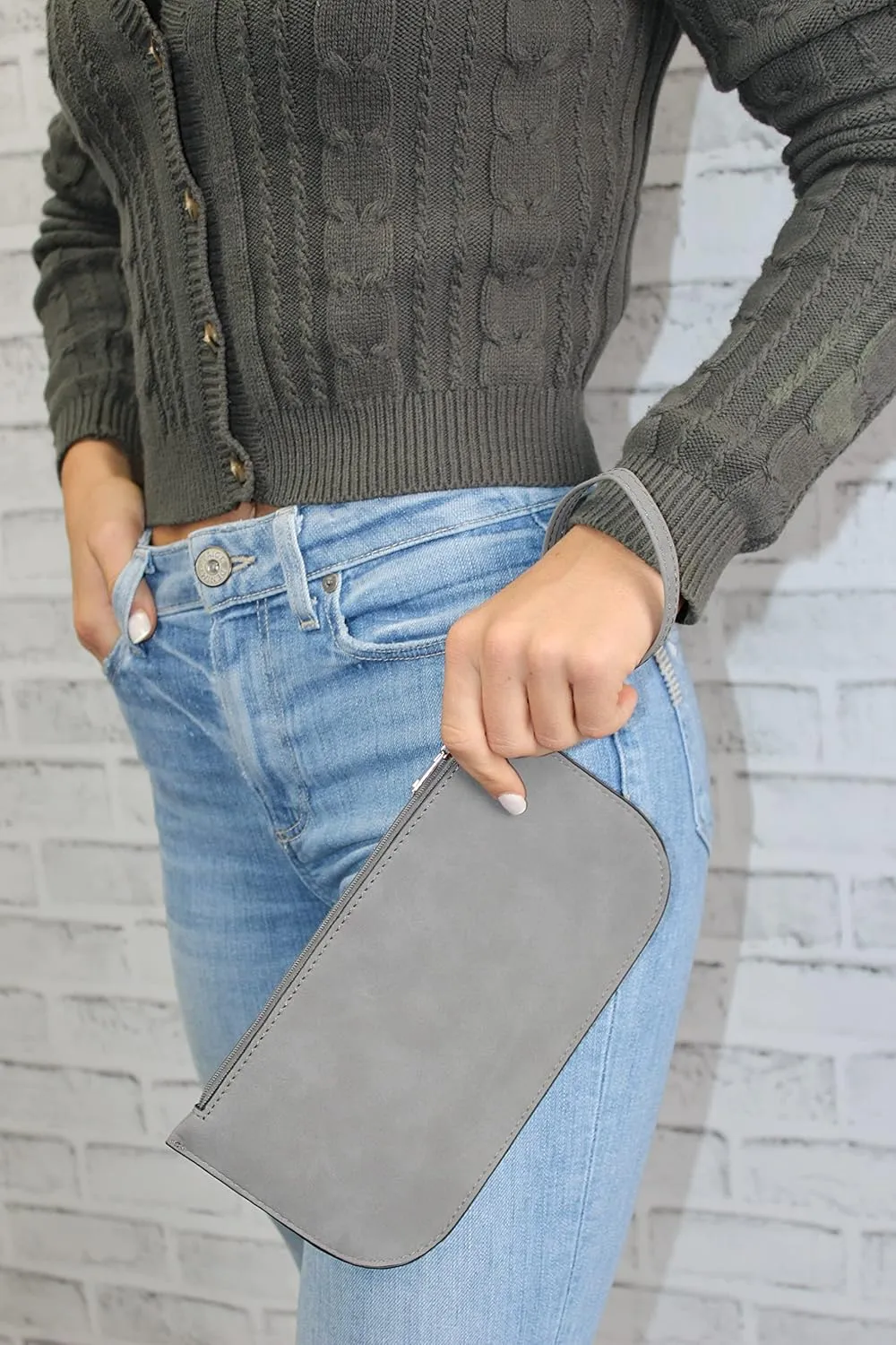 K. Carroll Accessories Faux Suede Wristlet
