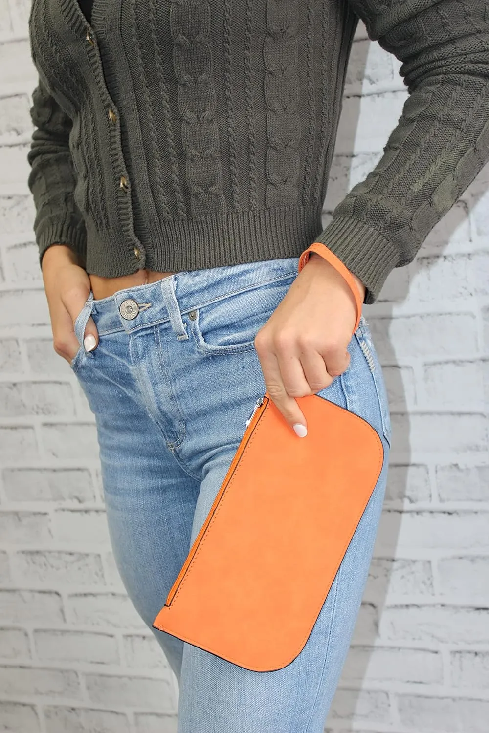 K. Carroll Accessories Faux Suede Wristlet