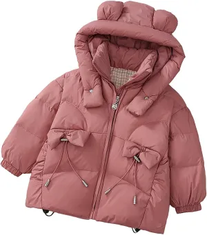 Kids Toddler Baby Girls Boys Winter Warm Thick Solid Cotton Long Sleeve Padded Jacket Coat Clothes Kids Ski Coat