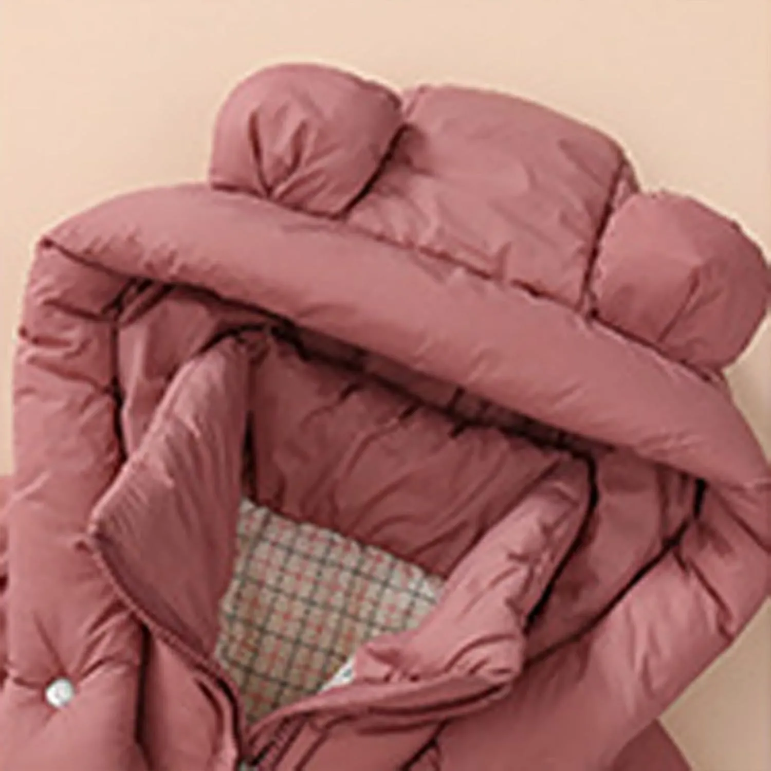 Kids Toddler Baby Girls Boys Winter Warm Thick Solid Cotton Long Sleeve Padded Jacket Coat Clothes Kids Ski Coat