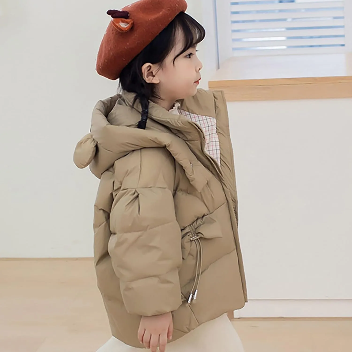 Kids Toddler Baby Girls Boys Winter Warm Thick Solid Cotton Long Sleeve Padded Jacket Coat Clothes Kids Ski Coat