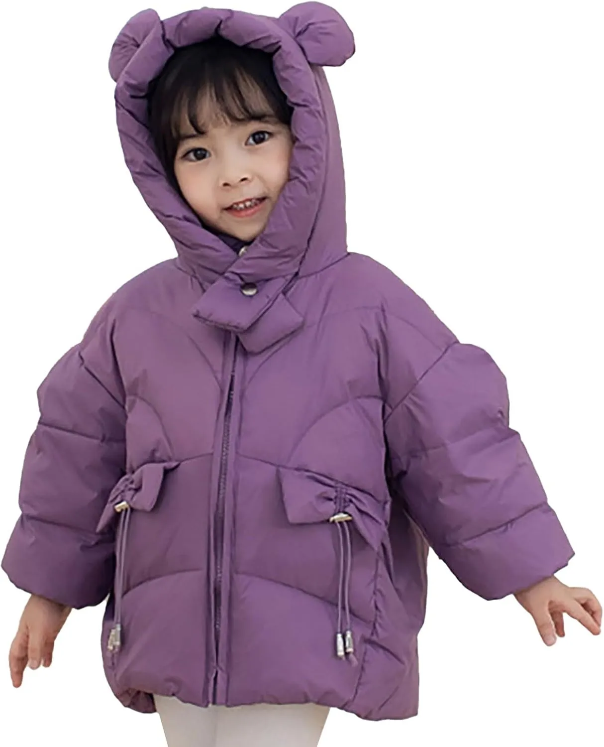 Kids Toddler Baby Girls Boys Winter Warm Thick Solid Cotton Long Sleeve Padded Jacket Coat Clothes Kids Ski Coat