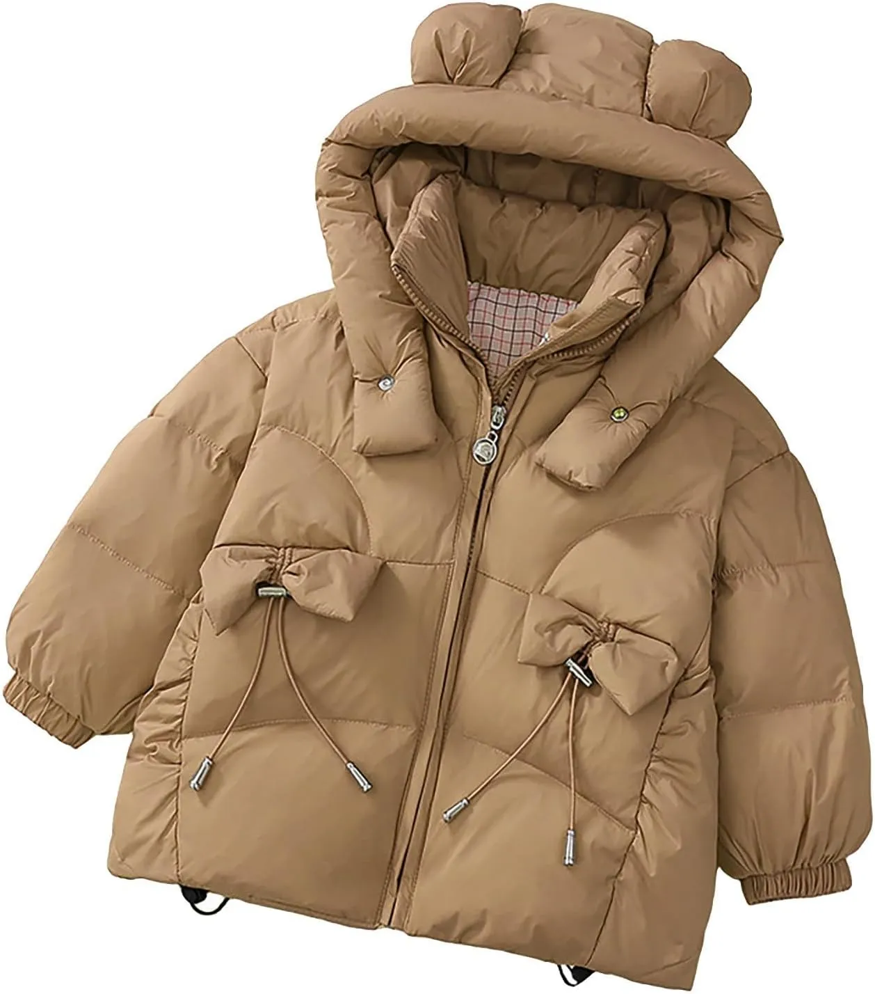 Kids Toddler Baby Girls Boys Winter Warm Thick Solid Cotton Long Sleeve Padded Jacket Coat Clothes Kids Ski Coat