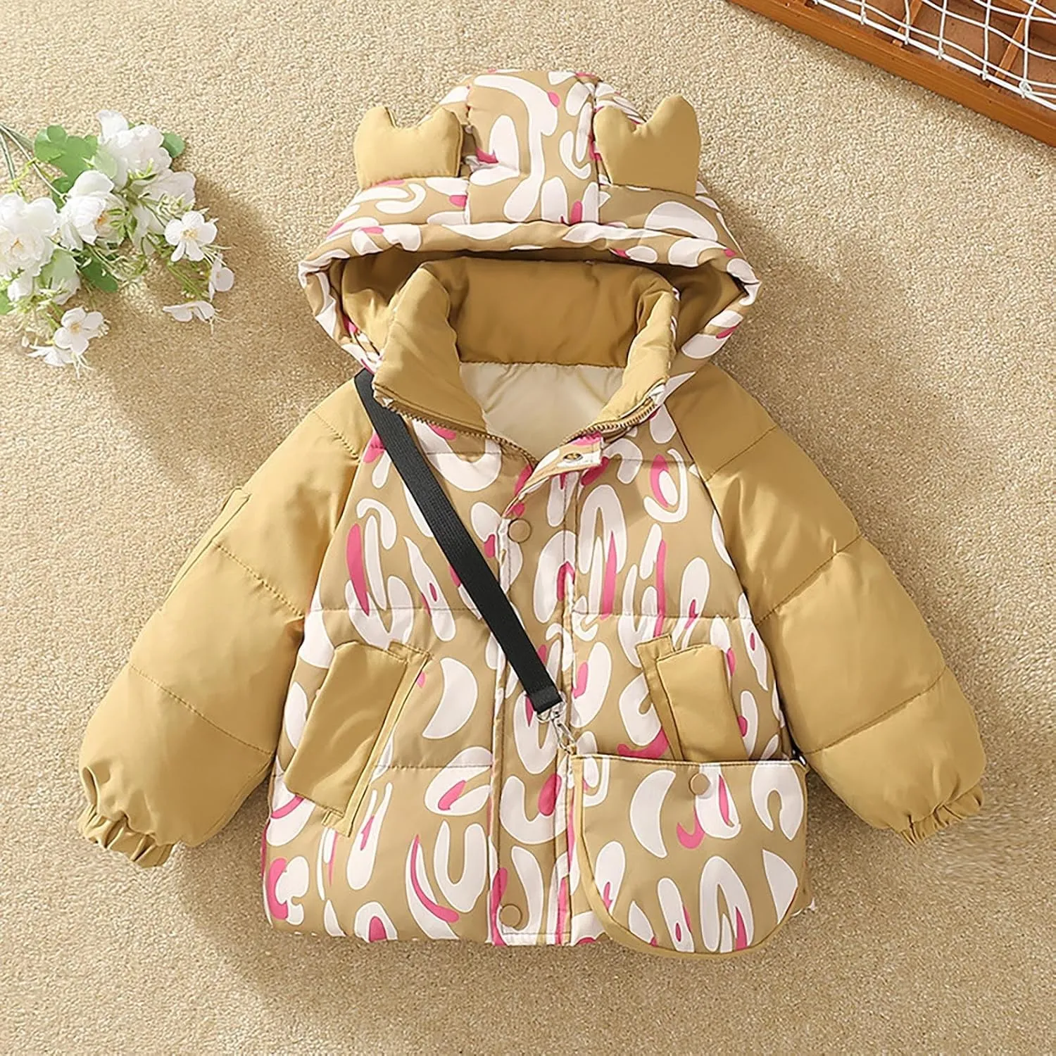 Kids Toddler Baby Girls Boys Winter Warm Thick Solid Cotton Long Sleeve Padded Jacket Coat Clothes Puffy Hunting
