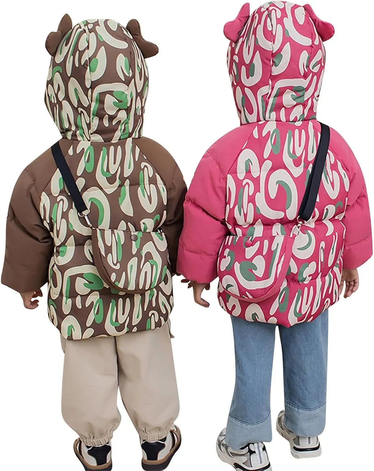 Kids Toddler Baby Girls Boys Winter Warm Thick Solid Cotton Long Sleeve Padded Jacket Coat Clothes Puffy Hunting