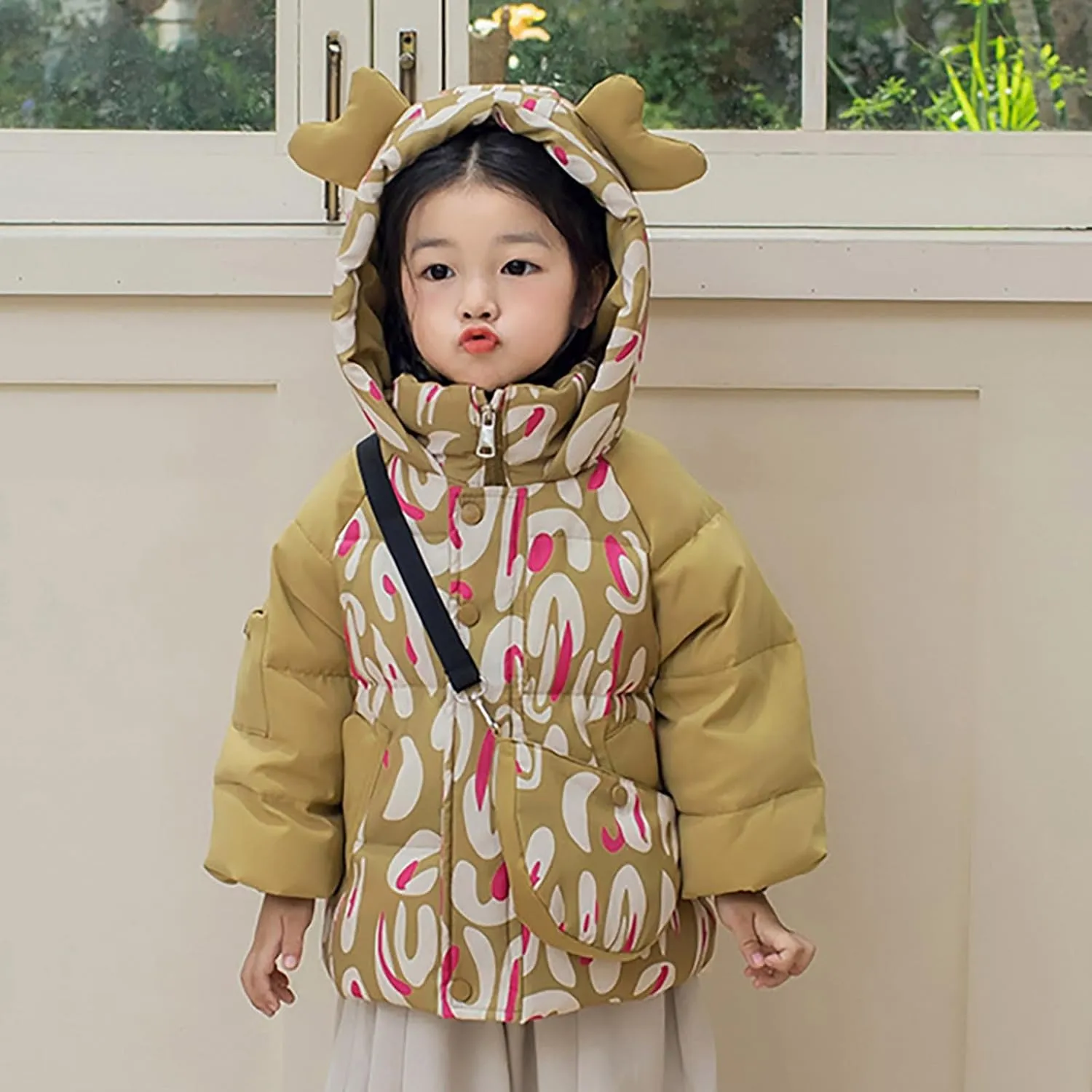 Kids Toddler Baby Girls Boys Winter Warm Thick Solid Cotton Long Sleeve Padded Jacket Coat Clothes Puffy Hunting