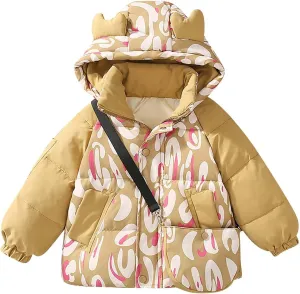 Kids Toddler Baby Girls Boys Winter Warm Thick Solid Cotton Long Sleeve Padded Jacket Coat Clothes Puffy Hunting
