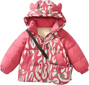 Kids Toddler Baby Girls Boys Winter Warm Thick Solid Cotton Long Sleeve Padded Jacket Coat Clothes Puffy Hunting