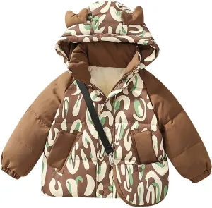 Kids Toddler Baby Girls Boys Winter Warm Thick Solid Cotton Long Sleeve Padded Jacket Coat Clothes Puffy Hunting