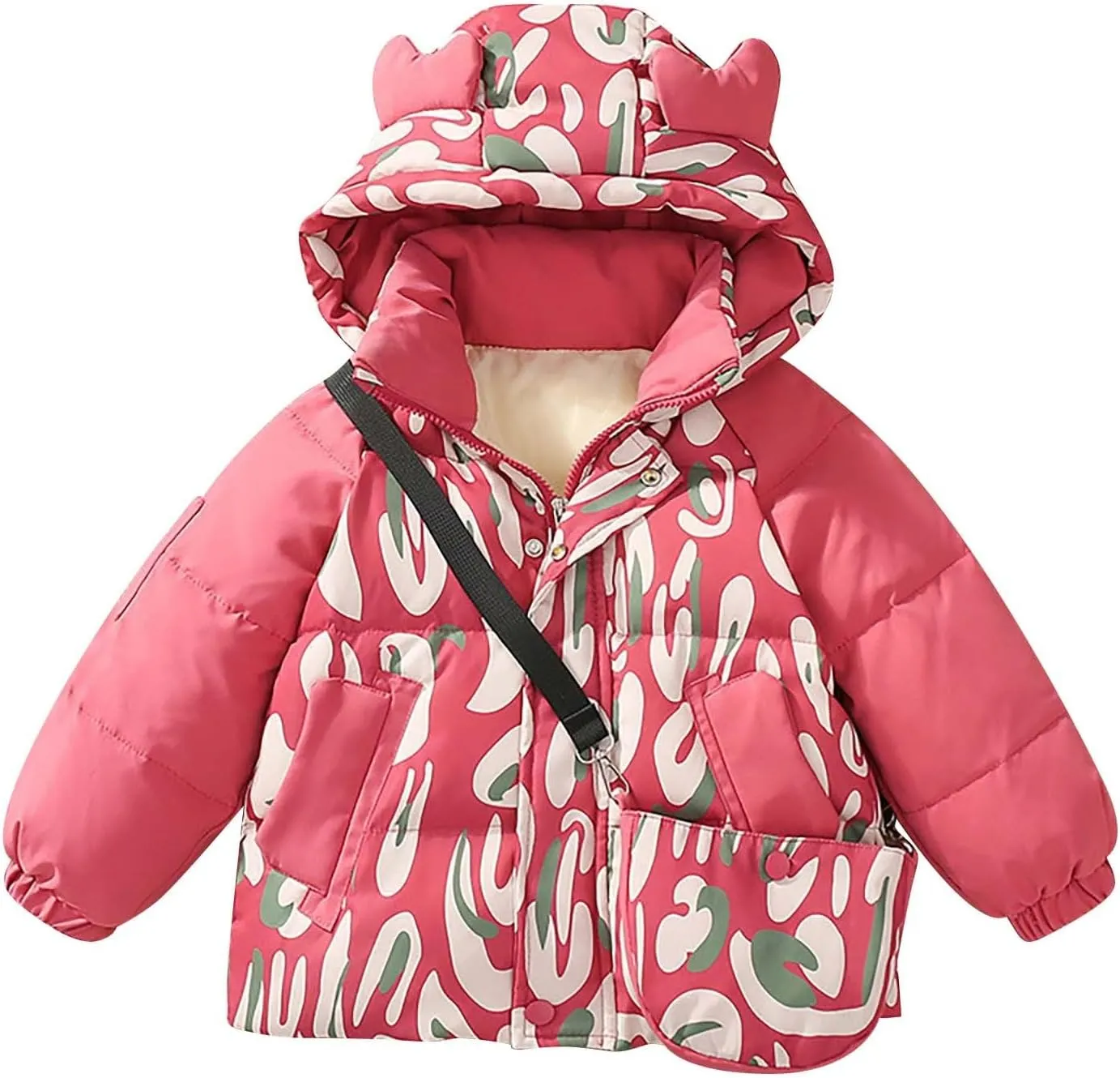 Kids Toddler Baby Girls Boys Winter Warm Thick Solid Cotton Long Sleeve Padded Jacket Coat Clothes Puffy Hunting