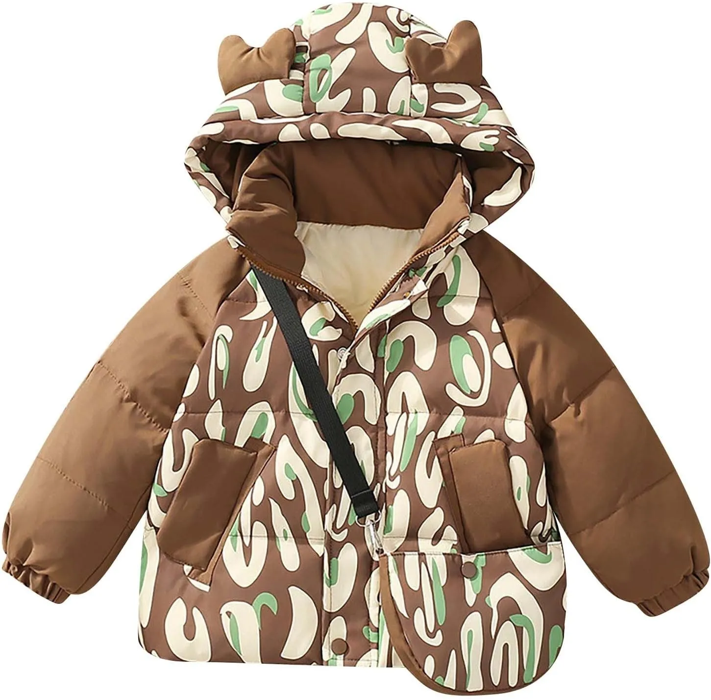 Kids Toddler Baby Girls Boys Winter Warm Thick Solid Cotton Long Sleeve Padded Jacket Coat Clothes Puffy Hunting