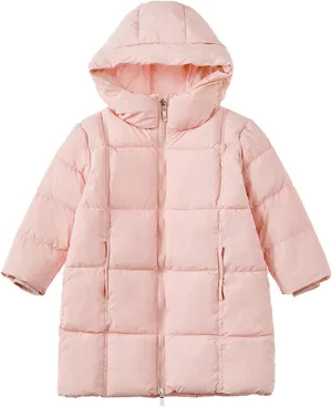 Kids Toddler Baby Girls Boys Winter Warm Thick Solid Cotton Long Sleeve Padded Jacket Coat Swallowtail Jacket