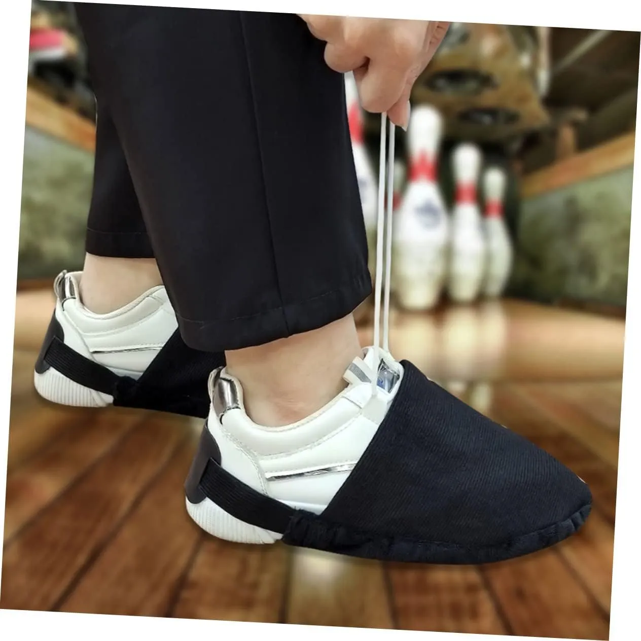 Kisangel 2 Pairs Bowling Shoe Covers wear Resist Bowling Slider Bowling Shoes Fabric Slider Bowling Shoe Slide