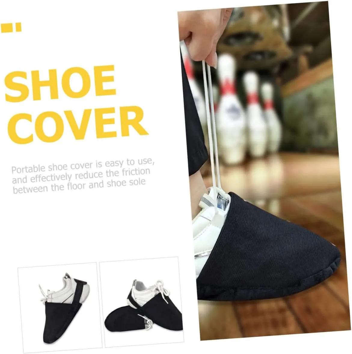 Kisangel 2 Pairs Bowling Shoe Covers wear Resist Bowling Slider Bowling Shoes Fabric Slider Bowling Shoe Slide