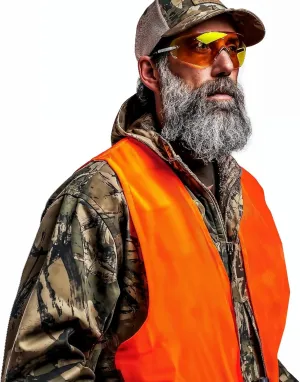 Klarny Outdoors Orange Safety Vest, Outdoor Hiking Walking Lightweight Accessories For Men, Women, Kids