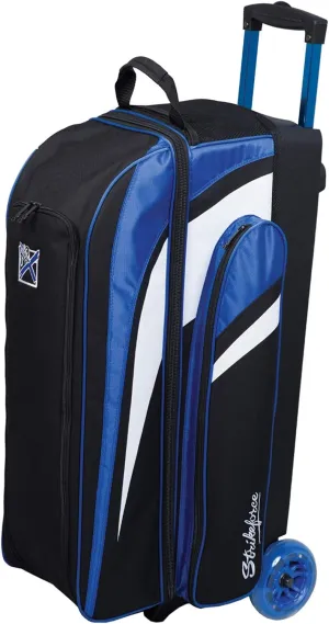 KR Strikeforce Cruiser Triple Roller Bowling Bag with Room for Accessories - Balls - Shoes