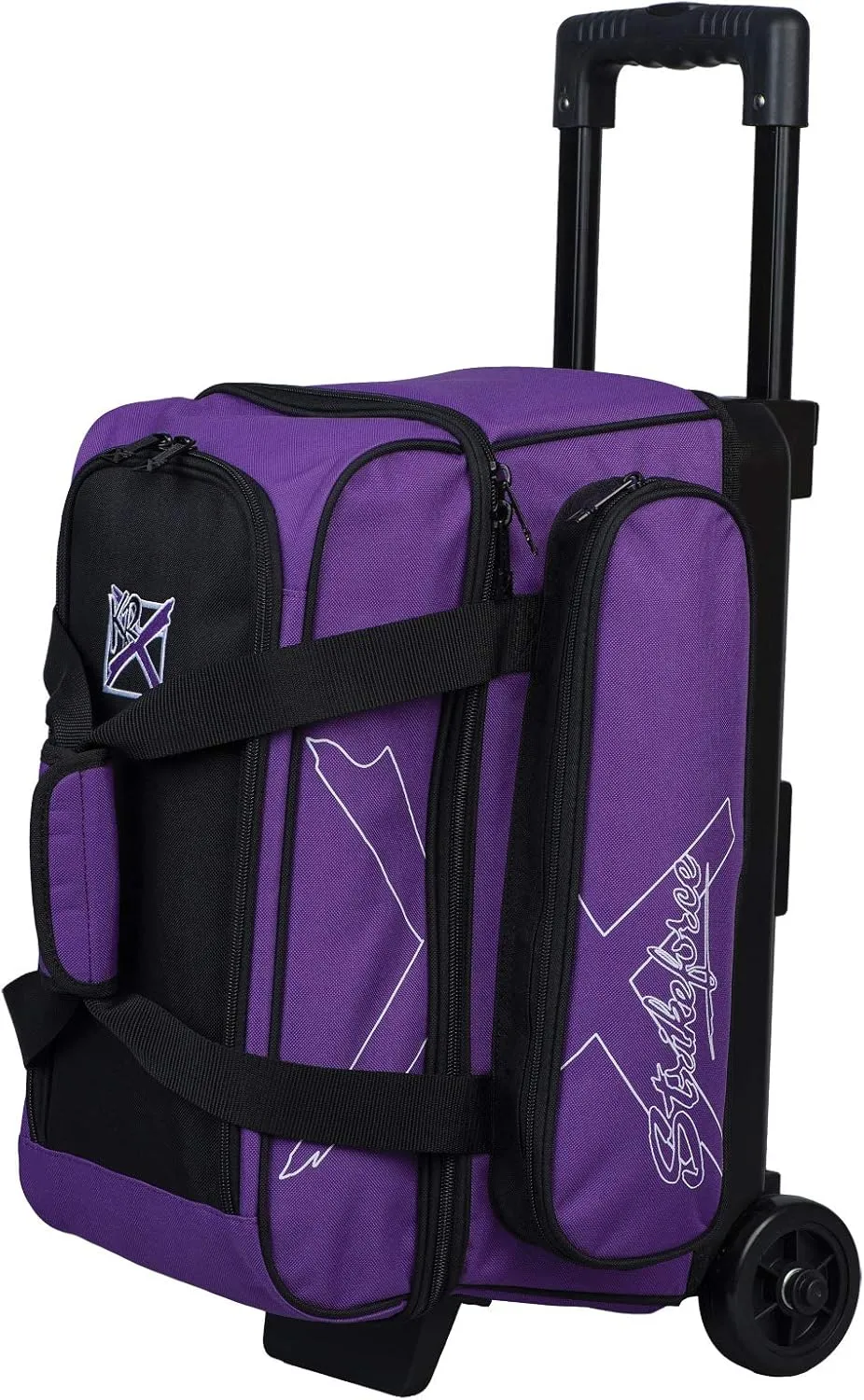 KR Strikeforce Hybrid X Double Roller Bowling Bag - Holds Two Balls, Shoes, Cleaners & Accessories - Multiple Colors