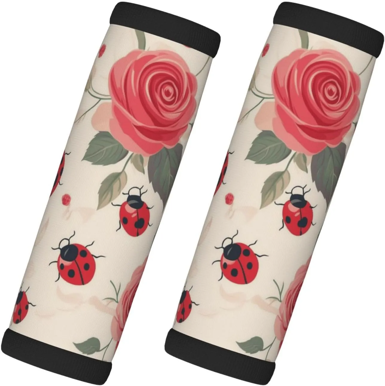 Ladybugs Roses Luggage Handles Wrap Grips For Suitcases Luggage Travel Accessories For Airplane 2pcs