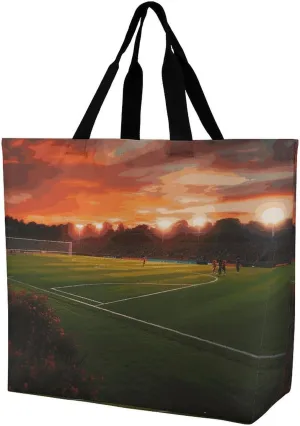Large Capacity Shopping Bag Shells And Sand Canvas Grocery Bags Foldable Tote Bag